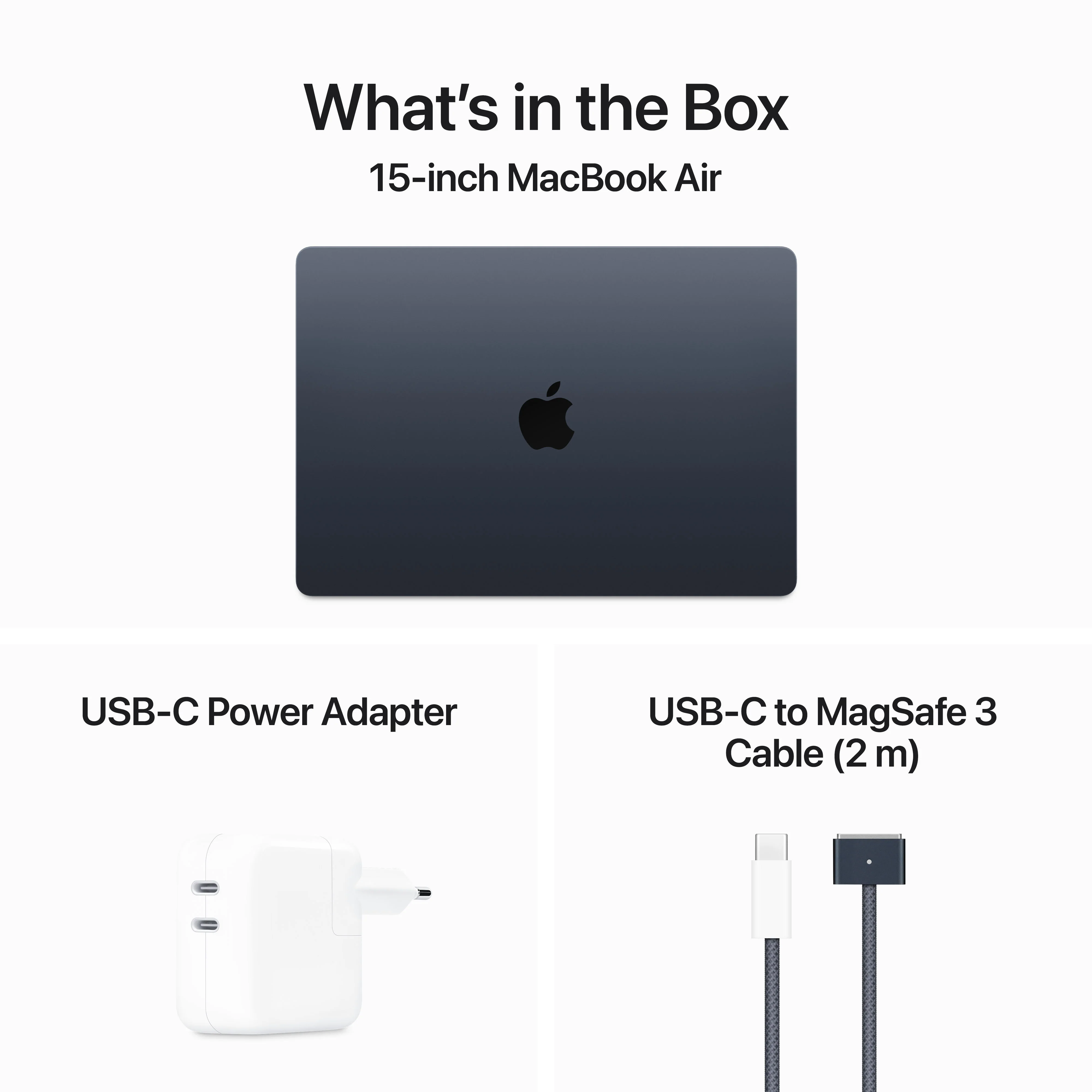 MacBook Air de 15 polegadas: Processador M3 da Apple com CPU 8‑core e GPU 10‑core, 512 GB SSD - Meia-noite - Image 9