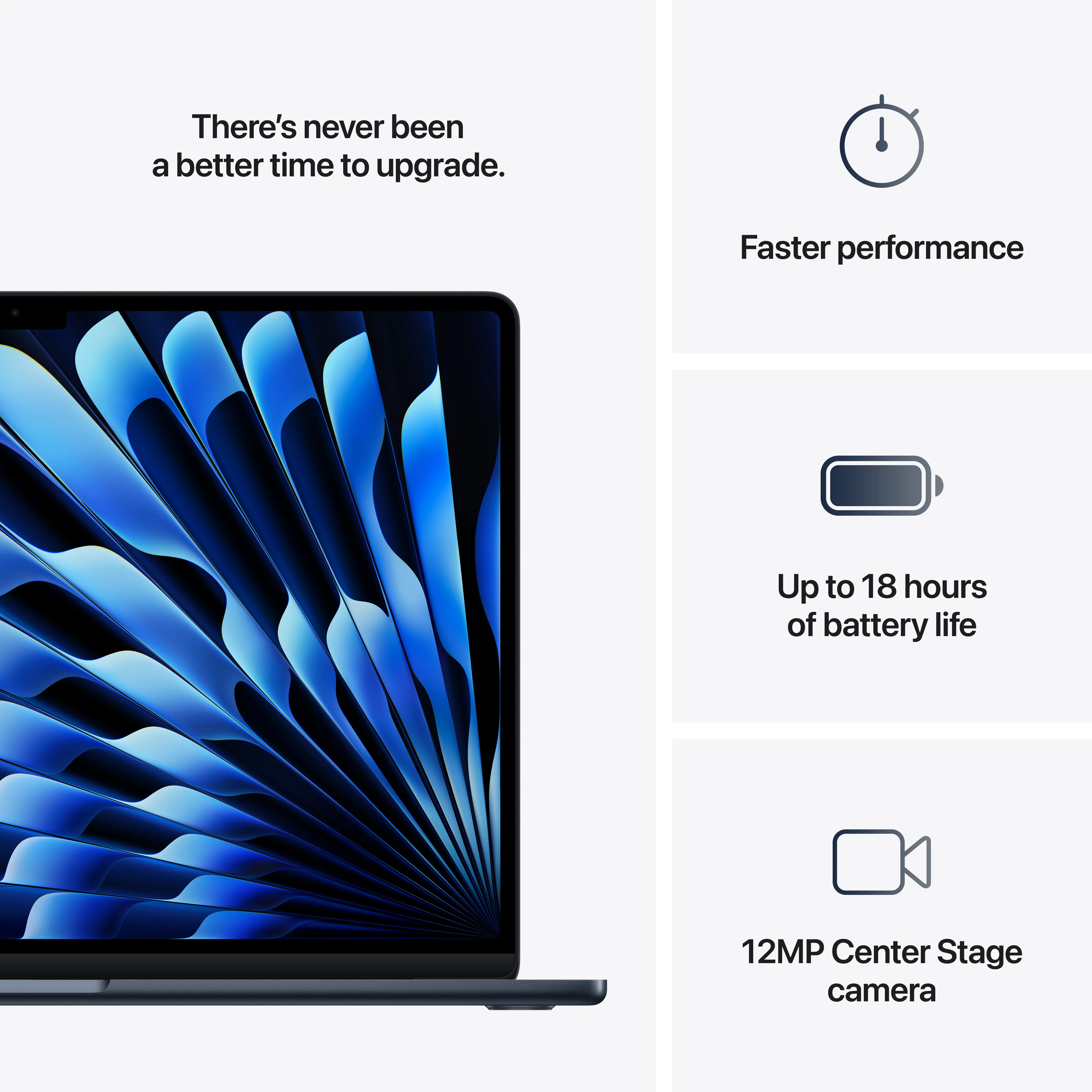 MacBook Air de 15 polegadas: Processador M4 da Apple com CPU 10‑core e GPU 10‑core, 256 GB SSD - Meia-noite - Image 10