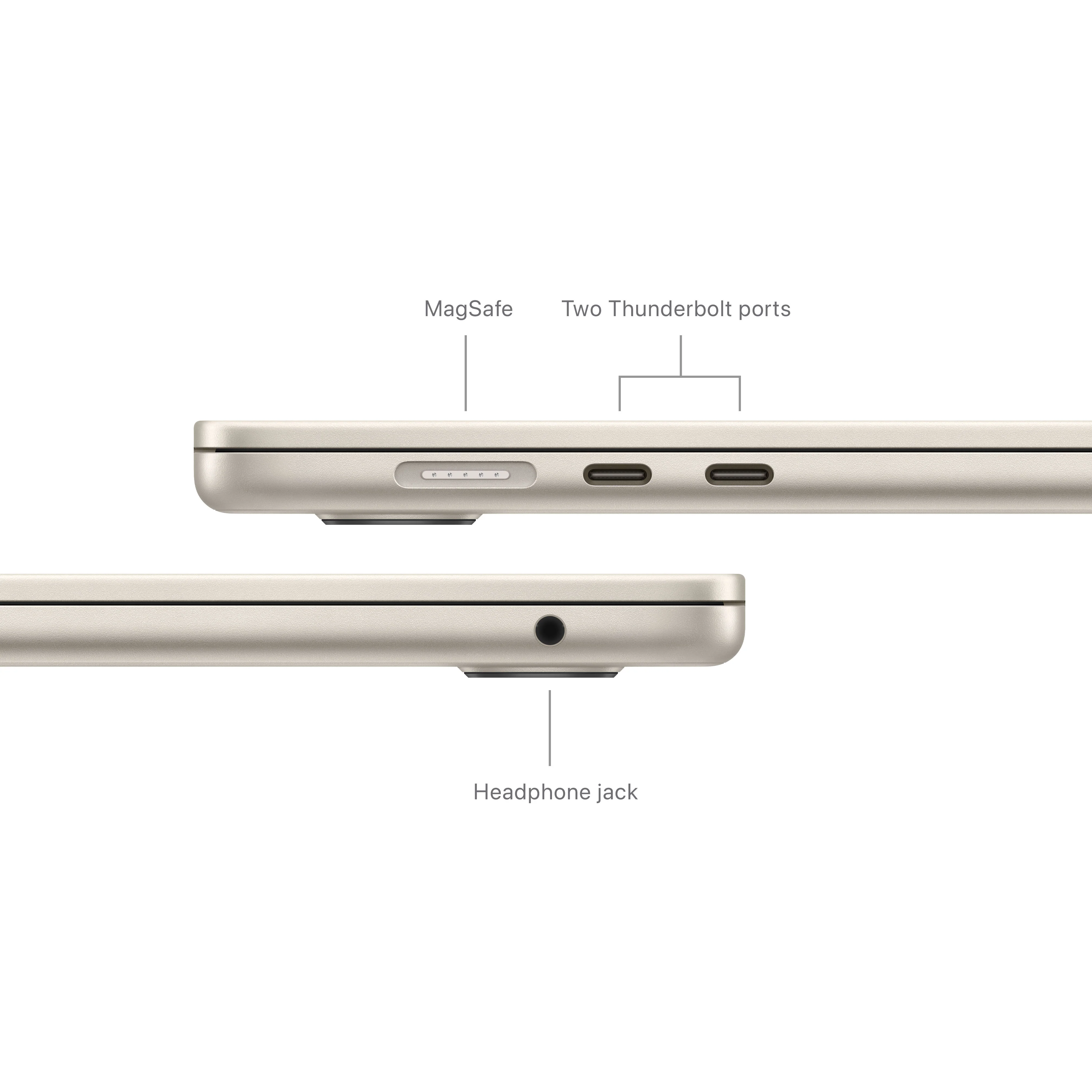 MacBook Air de 15 polegadas: Processador M3 da Apple com CPU 8‑core e GPU 10‑core, 512 GB SSD - Luz das estrelas - Image 7