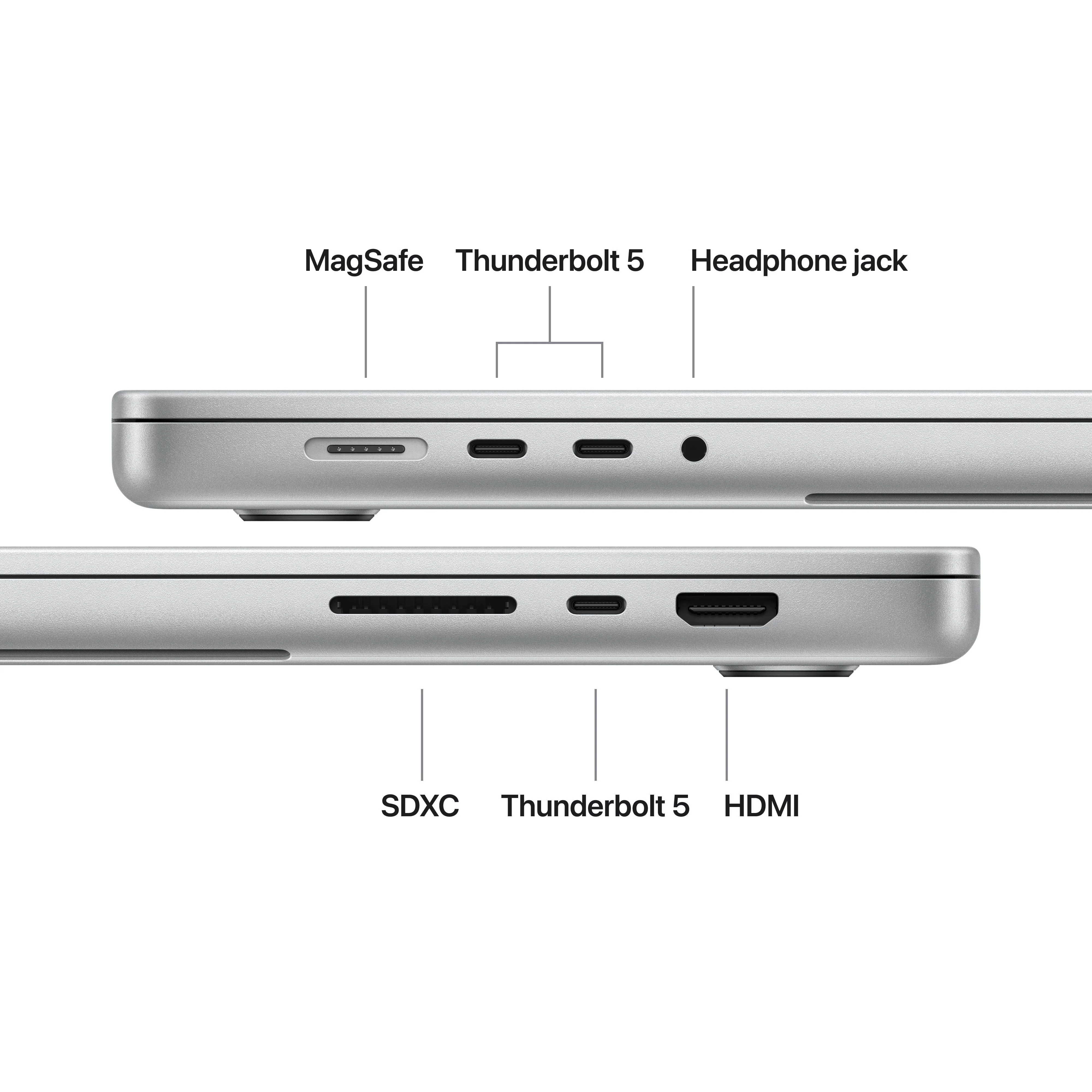 MacBook Pro de 16 polegadas: Processador M5 Pro da Apple com CPU 18‑Core e GPU 20‑Core, 1 TB SSD - Prateado - Image 7