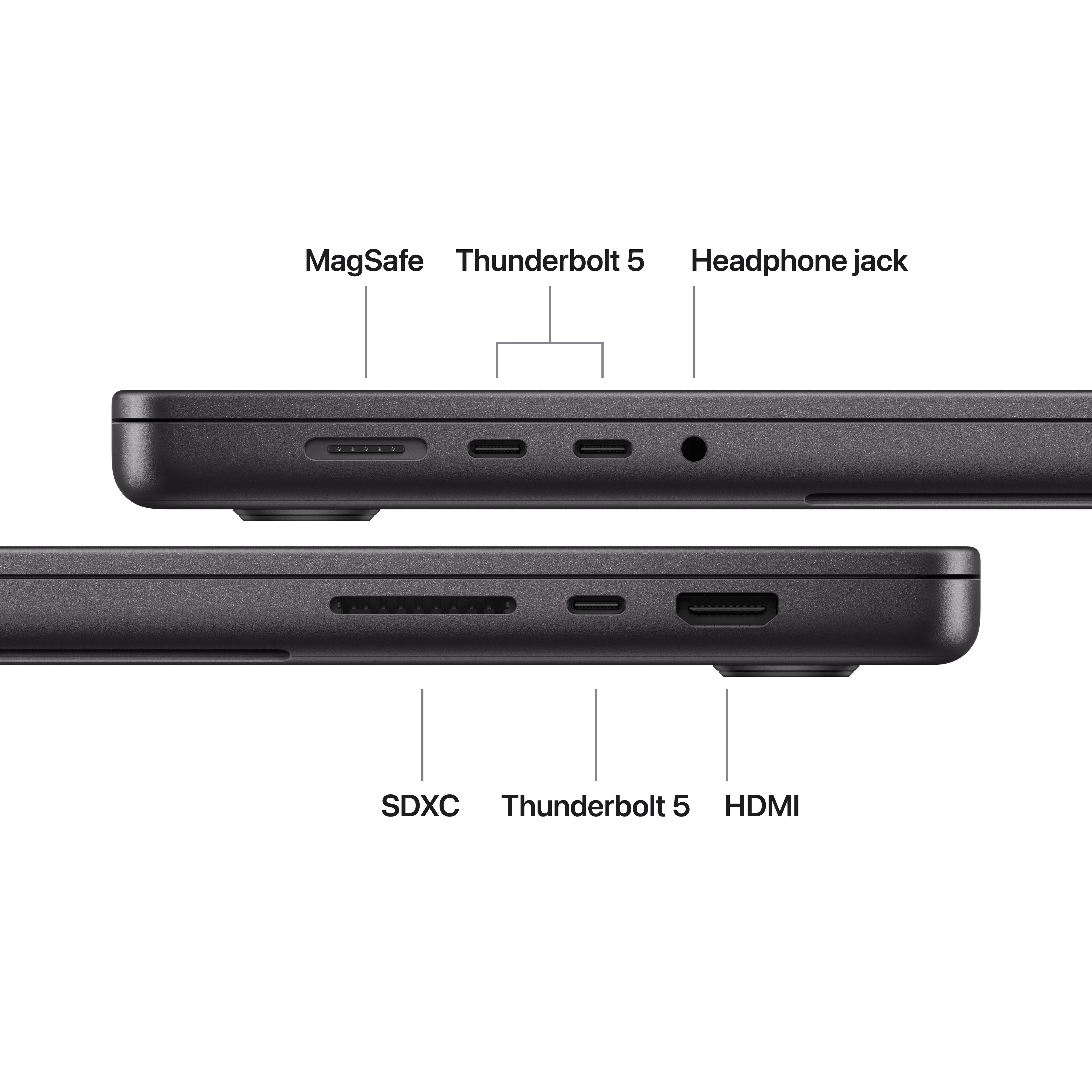 MacBook Pro de 16 polegadas: Processador M5 Pro da Apple com CPU 18‑Core e GPU 20‑Core, 1 TB SSD - Preto sideral - Image 7