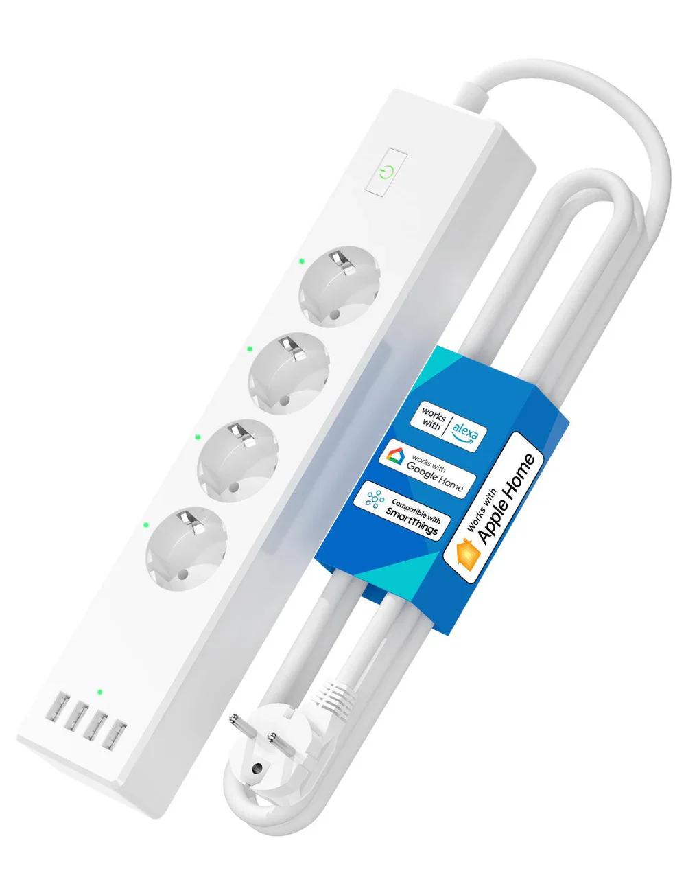 Tomada 4AC Wi-Fi + 4 USB HomeKit Merosse - Image 2