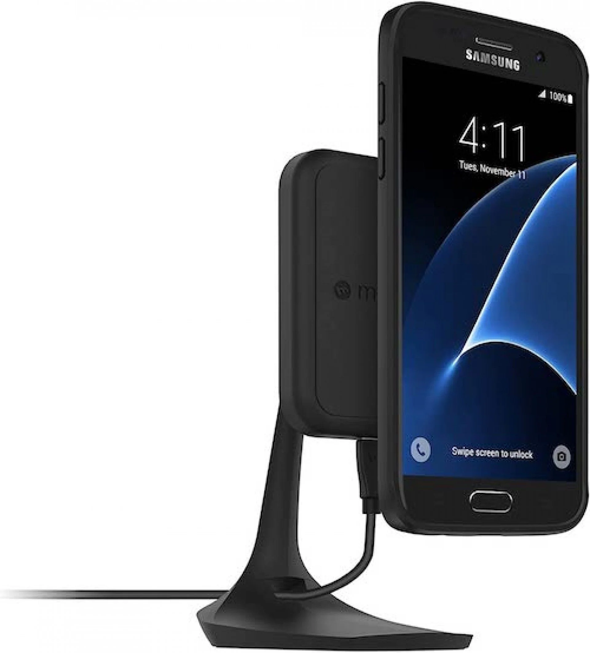Suporte de secretária Mophie Charge Force com Qi Charge - Preto - Image 3