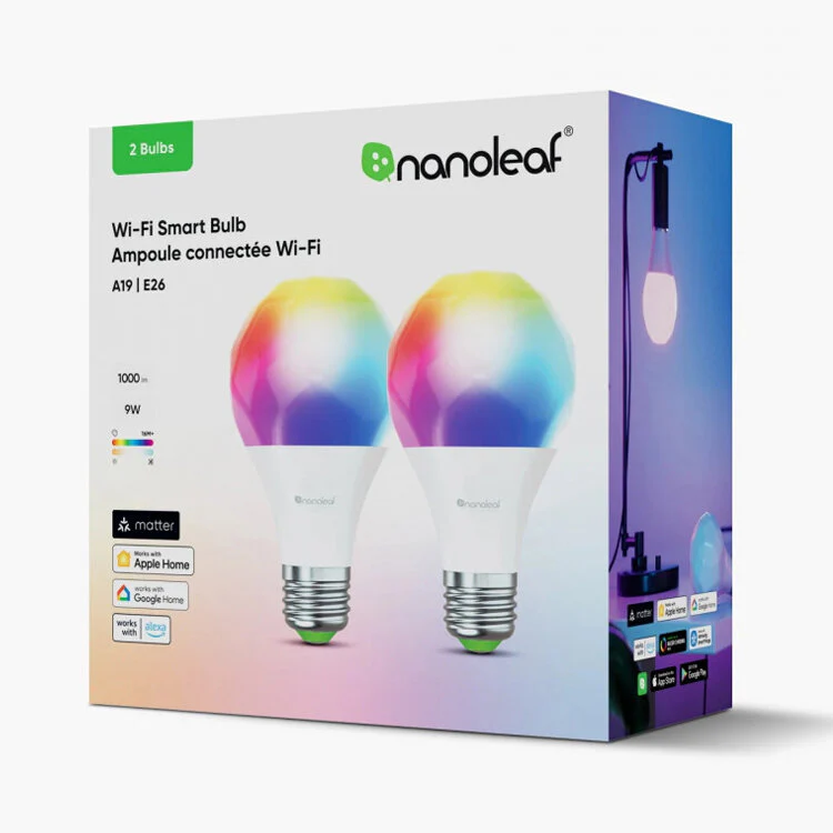 Lâmpada inteligente Nanoleaf Matter WiFi Smart Bulb (2pck), A60/E27 - Image 4