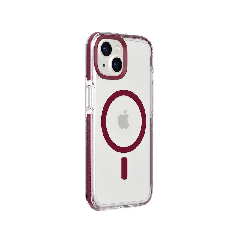 Capa para iPhone 14 TECH21 Evo Crystal com MagSafe - Burgundy - Image 6