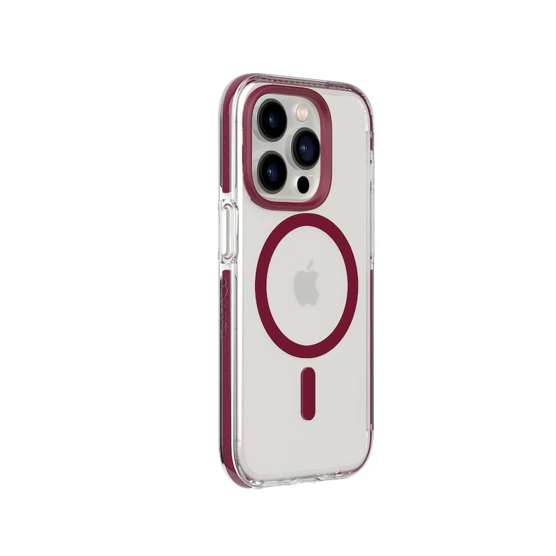 Capa para iPhone 14 Pro TECH21 Evo Crystal com MagSafe - Burgundy - Image 6