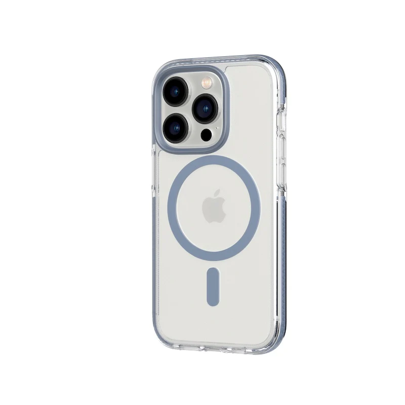 Capa para iPhone 14 Pro TECH21 Evo Crystal com MagSafe - Azul aço