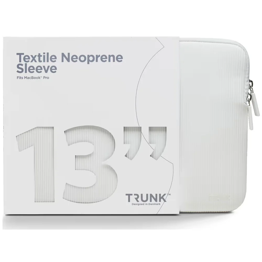 Sleeve Trunk Ribbet Velvet MacBook Pro & Air 13" - Branco - Image 3