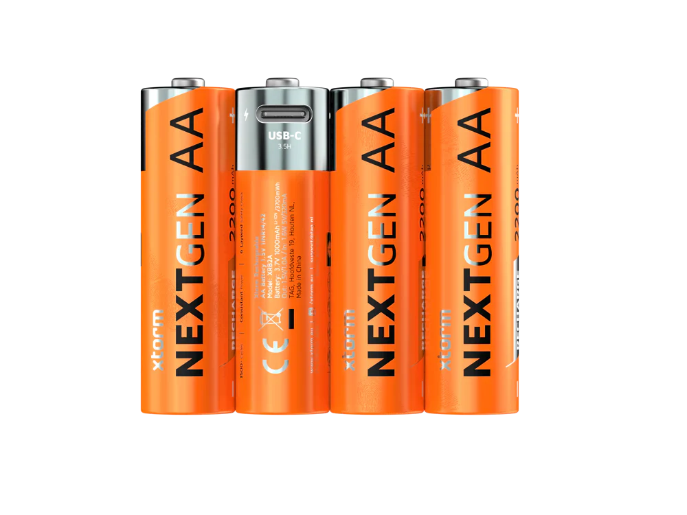 Pilhas Recarregáveis USB-C AA (Pack de 4)